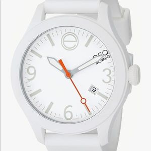 ESQ Movado Unisex 07101428 One White Silicone-Wrapped Stainless Steel Watch